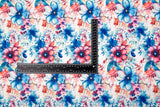Double Layer Soft Crepe Stretch Watercolor Floral Print Fabric