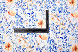 Double Layer Soft Crepe Stretch Wildflower Reverie Print Fabric-2356