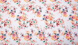Double Layer Soft Crepe Stretch Botanical Garden Floral Print Fabric