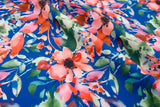 Double Layer Soft Crepe Stretch Chroma Flora Print Fabric