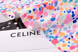 Double Layer Soft Crepe Stretch Confetti Dot Print Fabric