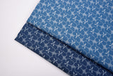 Vintage Trellis Print - Washed Cotton Denim Chambray Fabric-20998
