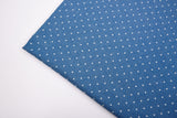 Small Polka Dot Print - Washed Cotton Denim Chambray Fabric-20995
