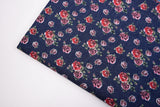 Petite Vintage Rose Print - Washed Cotton Denim Chambray Fabric-20993