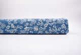 Miniature Roses Print - Washed Cotton Denim Chambray Fabric-20997