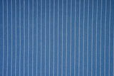 Pin Stripe Print - Washed Cotton Denim Chambray Fabric-20994