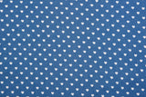 Heart Dot Print - Washed Cotton Denim Chambray Fabric-20995