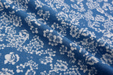 Miniature Roses Print - Washed Cotton Denim Chambray Fabric-20997