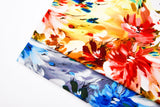 Bamboo Viscose Blend Stretch Woven Fabric – Blurred Floral Print - 7068/4735