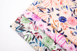 Bamboo Viscose Blend Stretch Woven Fabric – Mixed Botanical Sprigs Print - 7068/0265