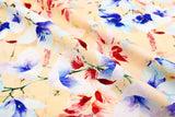 Bamboo Viscose Blend Stretch Woven Fabric – Summer Orchard Floral Print- 7068/0621