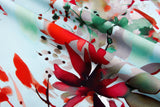 Bamboo Viscose Blend Stretch Woven Fabric – Tossed Watercolour Floral Print - 7068/6855