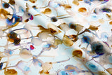 Bamboo Viscose Blend Stretch Woven Fabric – Watercolour Droplet Abstract Print- 7068/2227