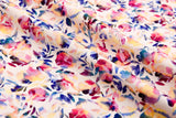 Bamboo Viscose Blend Stretch Woven Fabric – Watercolour Tropical Floral Print 7068/7050
