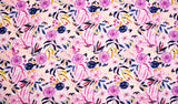 Bamboo Viscose Blend Stretch Woven Fabric – Mixed Botanical Sprigs Print - 7068/0265