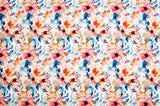 Bamboo Viscose Blend Stretch Woven Fabric – Painterly Wildflower Print 7068/6281