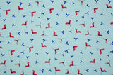 Cotton Lawn Dobby Maple Copters Print Fabric
