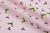 Cotton Lawn Dobby Maple Copters Print Fabric