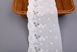 Scattered Floral Cotton Eyelet Embroidery Trim - 3