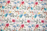 100% Pure Linen Stonewashed Peony Bloom Print Fabric - 20822
