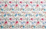 100% Pure Linen Stonewashed Peony Bloom Print Fabric - 20822