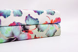 23 Momme Stretch Bamboo Silk Blend Fabric – Tropical Hibiscus Floral Print - 7247