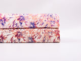 23 Momme Stretch Bamboo Silk Blend Fabric – Kaleidoscope Floral Watercolor Print - 7247