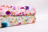 23 Momme Stretch Bamboo Silk Blend Fabric – Willow-Leaf Vines Watercolor Floral Print - 7247 (Copy)