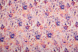 23 Momme Stretch Bamboo Silk Blend Fabric – Kaleidoscope Floral Watercolor Print - 7247