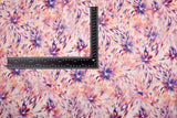 23 Momme Stretch Bamboo Silk Blend Fabric – Kaleidoscope Floral Watercolor Print - 7247