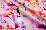 23 Momme Stretch Bamboo Silk Blend Fabric – Willow-Leaf Vines Watercolor Floral Print - 7247 (Copy)