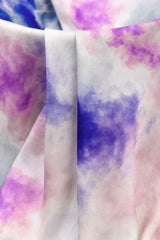 23 Momme Stretch Bamboo Silk Blend Fabric – Watercolor Tie-Dye Print - 7247