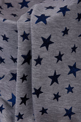 Knit Cotton Spandex French Terry Fabric Glitter Print