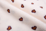 Embroidered Plush Sherpa Fleece Fabric -8055