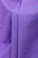 Premium Micro Seersucker Gingham Check Fabric -8153