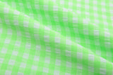 Premium Medium Seersucker Gingham Check Fabric – 8152