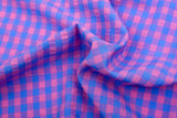 Premium Medium Seersucker Gingham Check Fabric – 8152