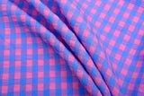 Premium Medium Seersucker Gingham Check Fabric – 8152