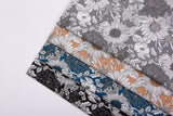 100% Cotton Loom Line Line Art Floral Print Fabric – 8342