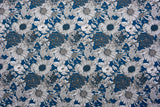 100% Cotton Loom Line Line Art Floral Print Fabric – 8342