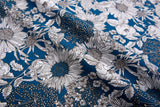 100% Cotton Loom Line Line Art Floral Print Fabric – 8342