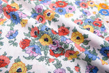 100% Cotton Loom Line Poppy-Flowered Anemone Pattern Print Fabric - 8380
