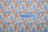 100% Cotton Loom Line Artisanal Garden Tapestry Print Fabric –8316
