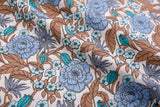100% Cotton Loom Line Artisanal Garden Tapestry Print Fabric –8316
