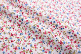 100% Cotton Loom Line Bell Bud Floral Pattern Print Fabric– 8366
