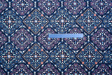 100% Cotton Loom Line Medallion Patchwork Pattern Print Fabric – 8364