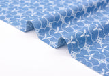 Vintage Trellis Print - Washed Cotton Denim Chambray Fabric-20998
