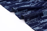 10oz Washed Cotton Denim Distressed Jacquard Fabric – Combed & Mercerized - 7425
