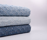 9oz Washed Frayed Anthracite Denim Jacquard Fabric – Combed & Mercerized - 7436