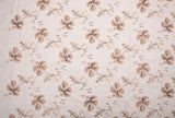 Desert Bloom Linen Cotton Sequin Embroidered Fabric – Artisan Floral Embroidery Natural Fabric